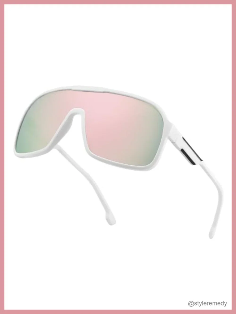 Oversized Shield Sunglasses Polarized UV400 Plastic Frame Retro Square